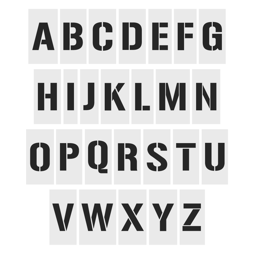 A-Z Alphabet Stencils
