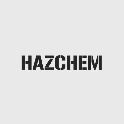 Hazchem Stencil for chemical hazard signage