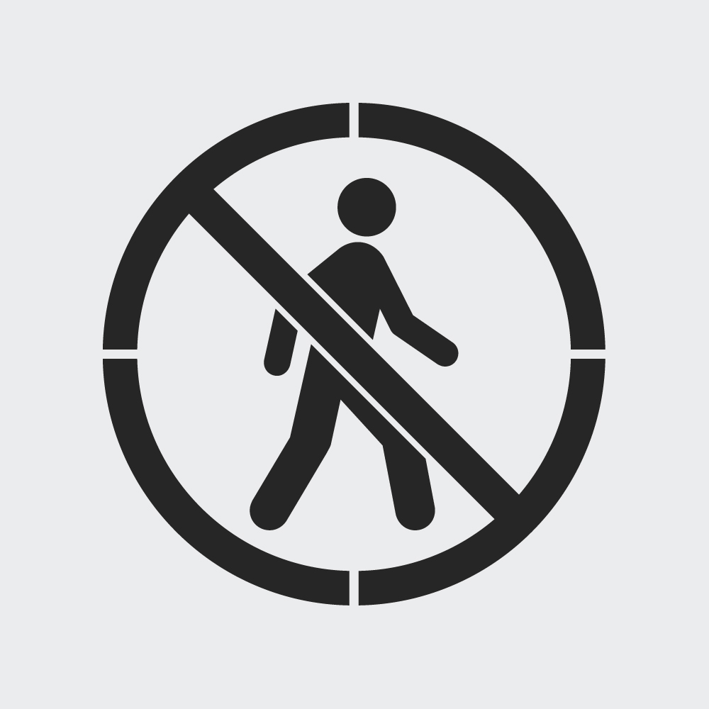 No Pedestrian Access Stencil