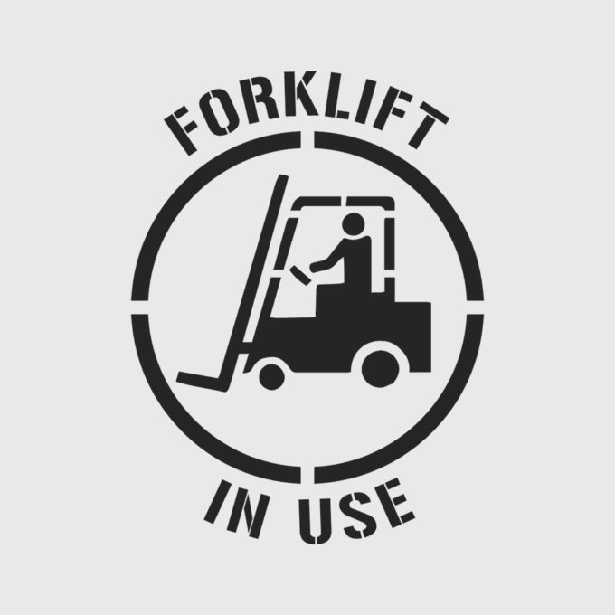 Forklift In Use Stencil Stencils Australia
