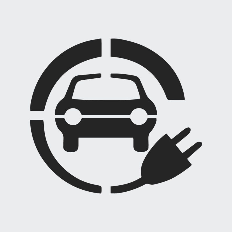 Electric Car Charging Symbol Stencil 2