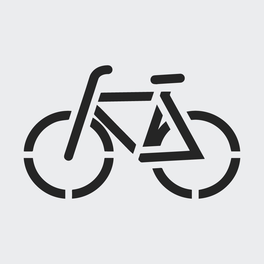 Pavement Bike Stencil