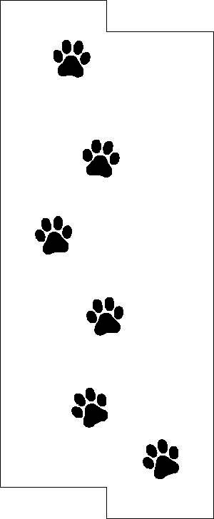 Dog Paw Set Stencil