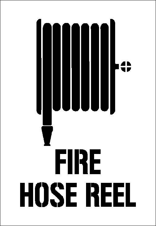Fire hose reel symbol