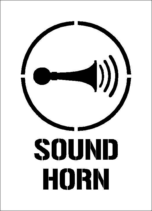 sound horn stencil